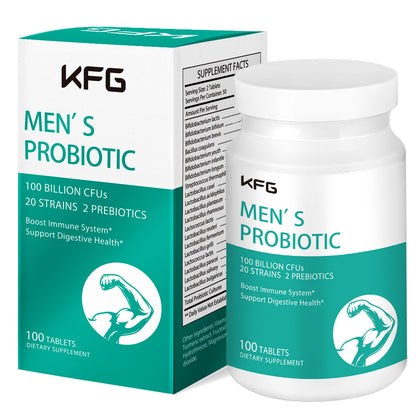 KFG Probiotic Supplement 100 Billion CFU, 20 Strains, 2 Prebiotics and Digestive Enzymes, Supports Digestion, Immune Support, Gut Health and Metabolism, Non-GMO, - Maple Wellness Supplements