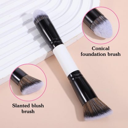 KFHENSOM 4PCS Foundation Contour Conceal Brush Set Dual-Ended Makeup Brushes Set Professional Powder Blush Concealer Eyeshadow Kabuki Foundation Brush Kit for Liquid Loose Powder Cream - Maple Wellness Supplements