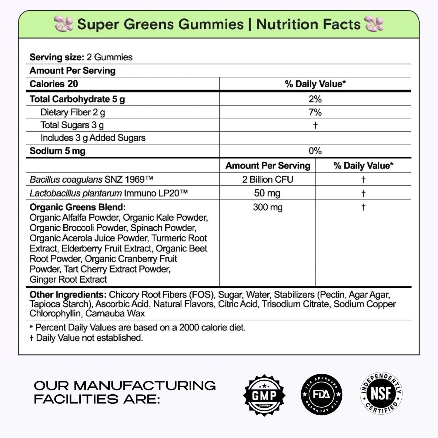 Kiala Nutrition Super Greens Gummies with 11x Organic Greens, Pre, Post & Probiotics, Antioxidants, Multivitamin, Fiber Supplement Supports Gut Health & Digestion, Dairy Free, Vegetarian, 60 Count - Maple Wellness Supplements