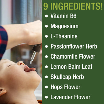 Kids Calm Liquid Drops. Aid for Relaxation, Calming, Optimal Sleep With Chamomile, Magnesium. No Bitter Taste. Kids Won't Know They're Taking It. Sugar Free 9-in-1 Vegan Supplement. Non-Habit Forming - Maple Wellness Supplements