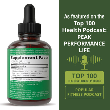 Kids Focus Drops. Attention Deficit Liquid Supplement for Concentration, Attention, Brain, Memory. No Bitter Taste. Natural Non-Habit Forming Sugar Free 7-in-1 Vegan Nootropic for Children, Teenagers - Maple Wellness Supplements