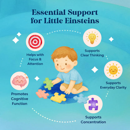Kids Focus Gummies - Nootropics Brain Support Supplement for Kids with Green Tea Extract, B6 & B12 Vitamins for Memory and Brain Focus - Herbal Concentration Chews for Children - 90 Count - Maple Wellness Supplements