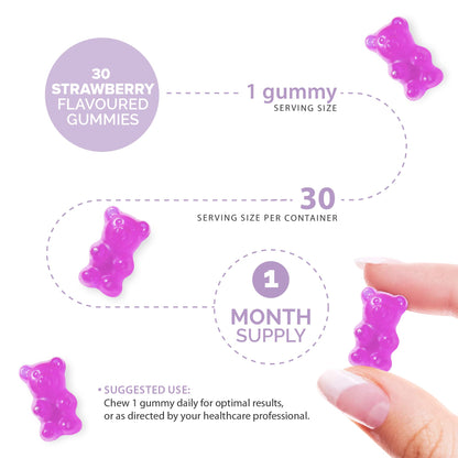 Kids Magnesium Gummies – Vegan - 1 Month Supply – Childrens Supplements – 30 Chewa - Maple Wellness Supplements