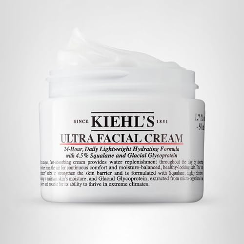 Kiehl's Ultra Facial Cream, with 4.5% Squalane to Strengthen Skin's Moisture Barrier, Skin Feels Softer and Smoother, Long-Lasting Hydration - Maple Wellness Supplements