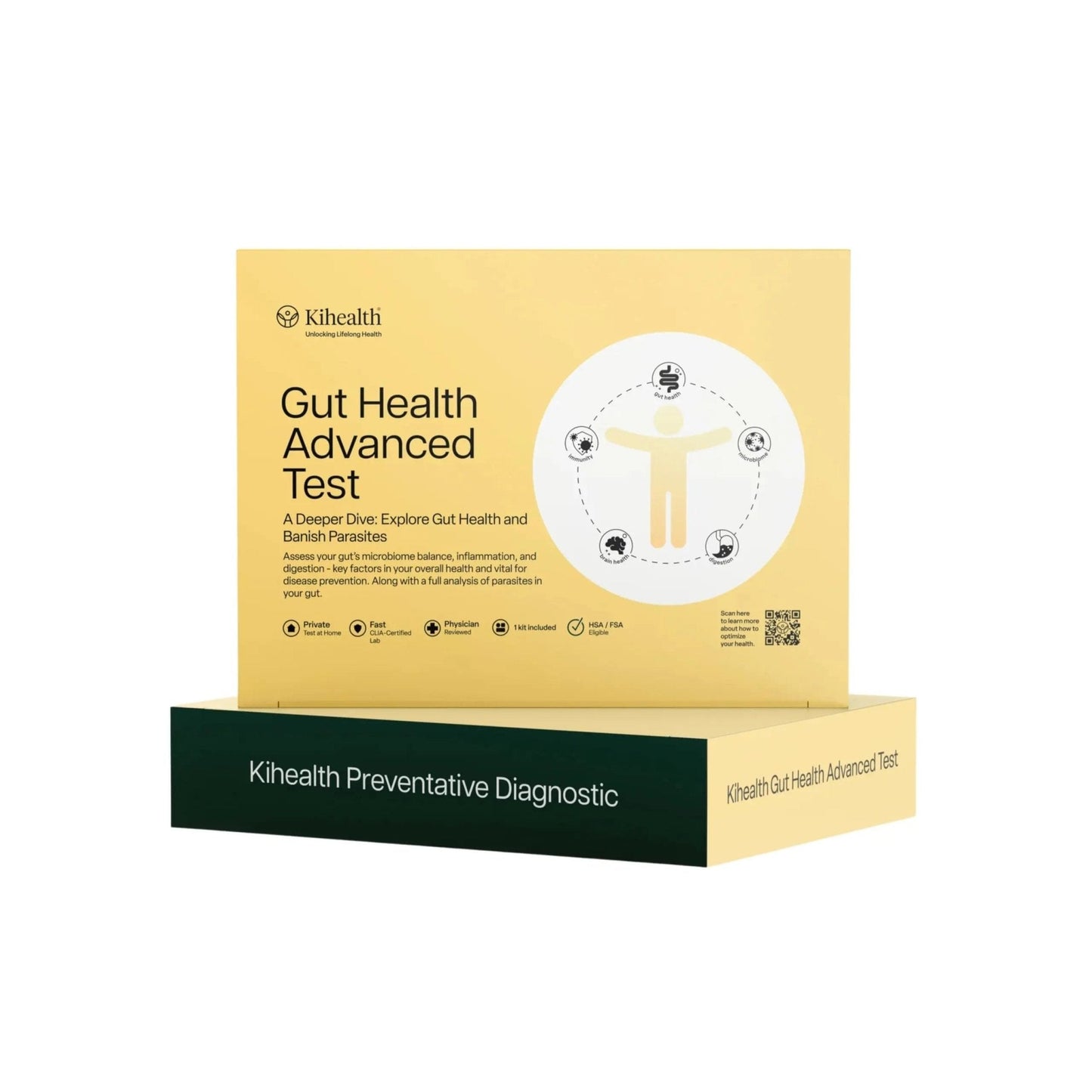 KiHealth – Gut Health Advanced Test – Comprehensive Stool Test for Microbiome, Digestion, & Inflammation – at-Home Kit - Maple Wellness Supplements