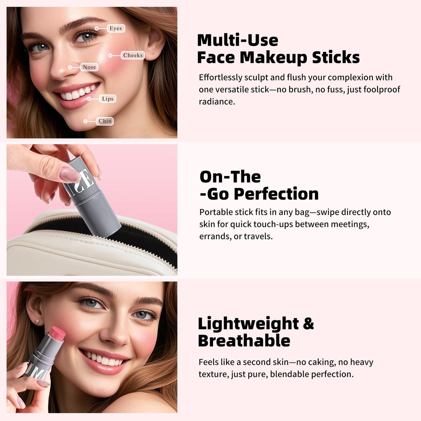 KIMUSE Cream Contour Stick Duo, Cream Blush Stick, Bronzer Shaping Stick, Creamy, Highly Pigmented, Long Lasting, Vegan Face Make Up Sticks - Maple Wellness Supplements