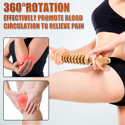 KintKita Wood Therapy Massage Tools,Wooden Massager Stick Roller Lymphatic Drainage Tool,Maderoterapia Kit Self Massage Roller Tool for Cellulite Reduction,Muscle Tension and Body Shaping,Contouring - Maple Wellness Supplements
