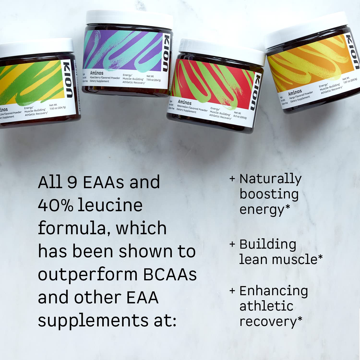 Kion Aminos Essential Amino Acids Powder - Amino Acid Nutritional Supplements, Aminos Powder, Essential Amino Energy No Caffeine, EAAs Amino Acids Powder - Maple Wellness Supplements