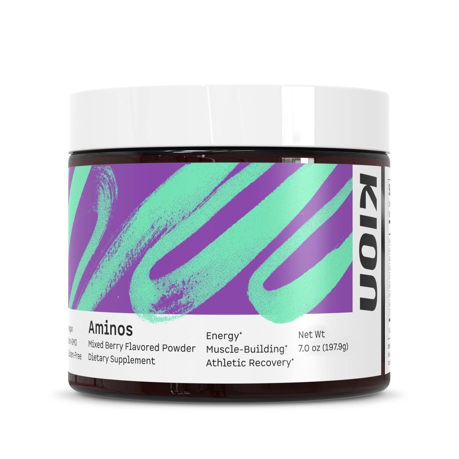 Kion Aminos - Essential Amino Acids Supplement, Essential Amino Acids Powder for Muscle Recovery, BCAA EAA No Caffeine, Amino Acid Powder, Essential Amino Energy - 30 Servings, Mixed Berry - Maple Wellness Supplements