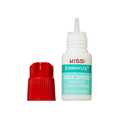 KISS PowerFlex Maximum Speed Nail Glue - Fast Drying Adhesive for Glue-On Nails - Maple Wellness Supplements