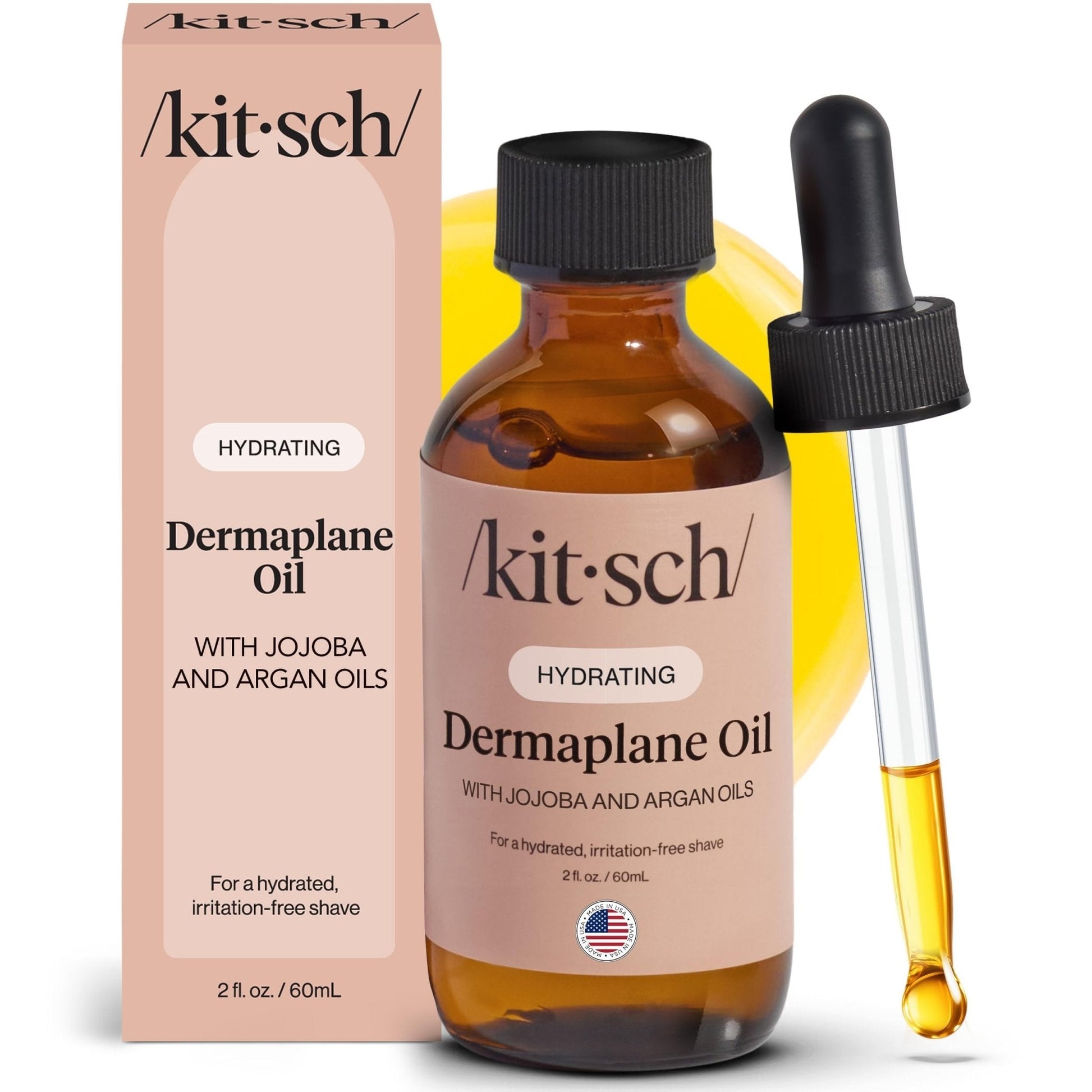 Kitsch Dermaplane Face Oil with Jojoba & Argan Oil – Hydrating Facial Formula for Dermaplaning Tool, Gua Sha & Razor Use - Maple Wellness Supplements