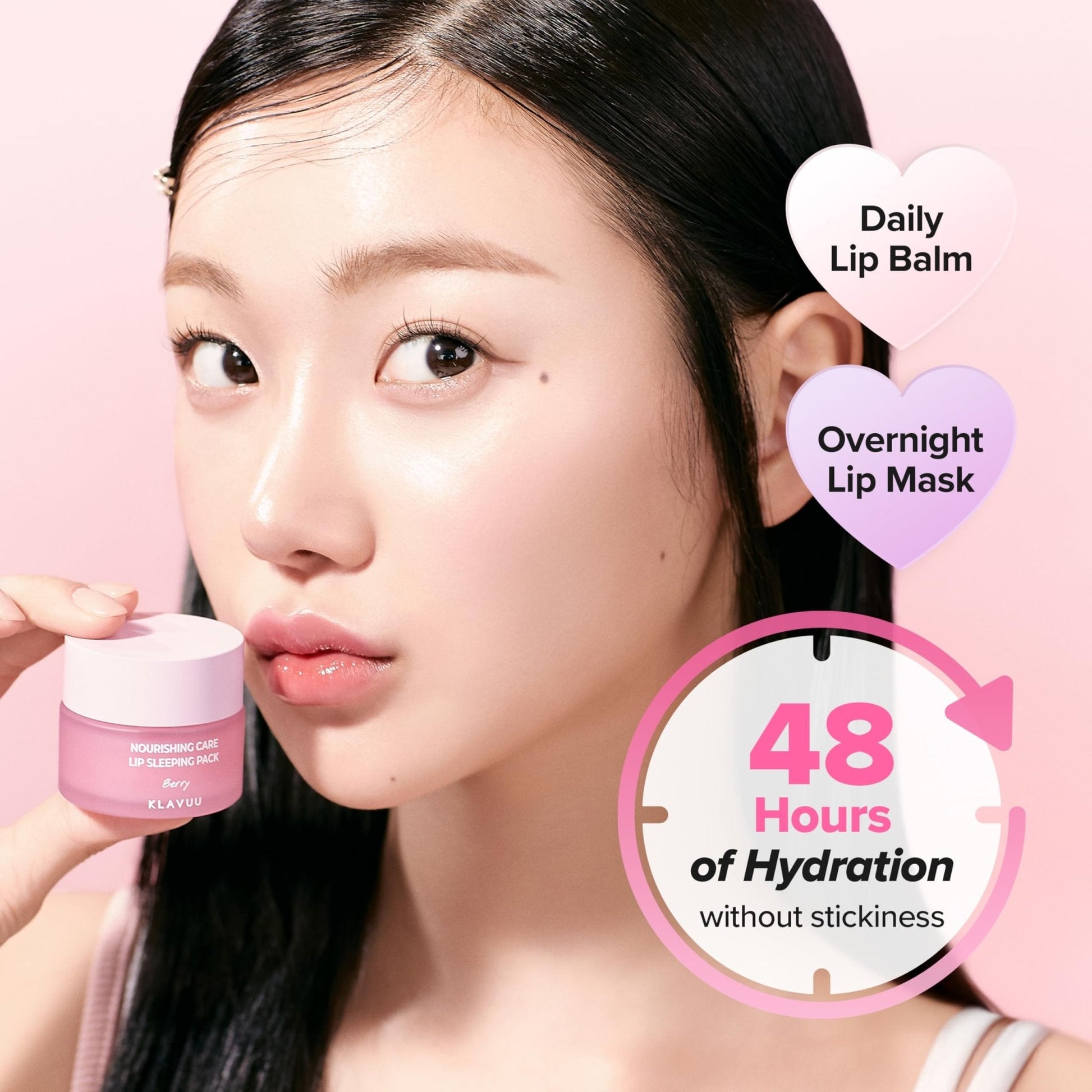Klavuu Lip Mask Sleeping Pack (0.7oz) – Overnight Deep Hydrating Korean Lip Balm Treatment for Very Dry, Chapped Lips | Lip Lightening & Plumping with Instant Hydration | Gentle Exfoliating (Berry) - Maple Wellness Supplements