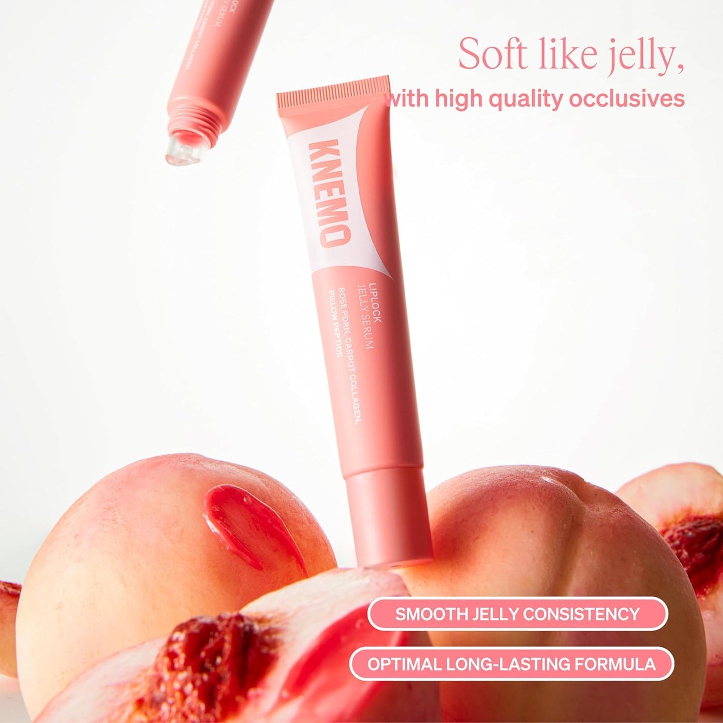 KNEMO LipLock Jelly Serum for Dry Lips, Long-Lasting, Hydrating, Plumping, Glossy Mask - Maple Wellness Supplements
