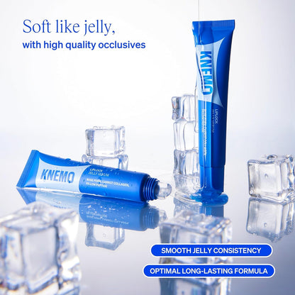 KNEMO LipLock Jelly Serum for Dry Lips, Long-Lasting, Hydrating, Plumping, Glossy Mask with Rose PDRN, Carrot Collagen, Pillow Peptide, Moisturizing Tinted Lip Balm. (Crystal Clear) - Maple Wellness Supplements