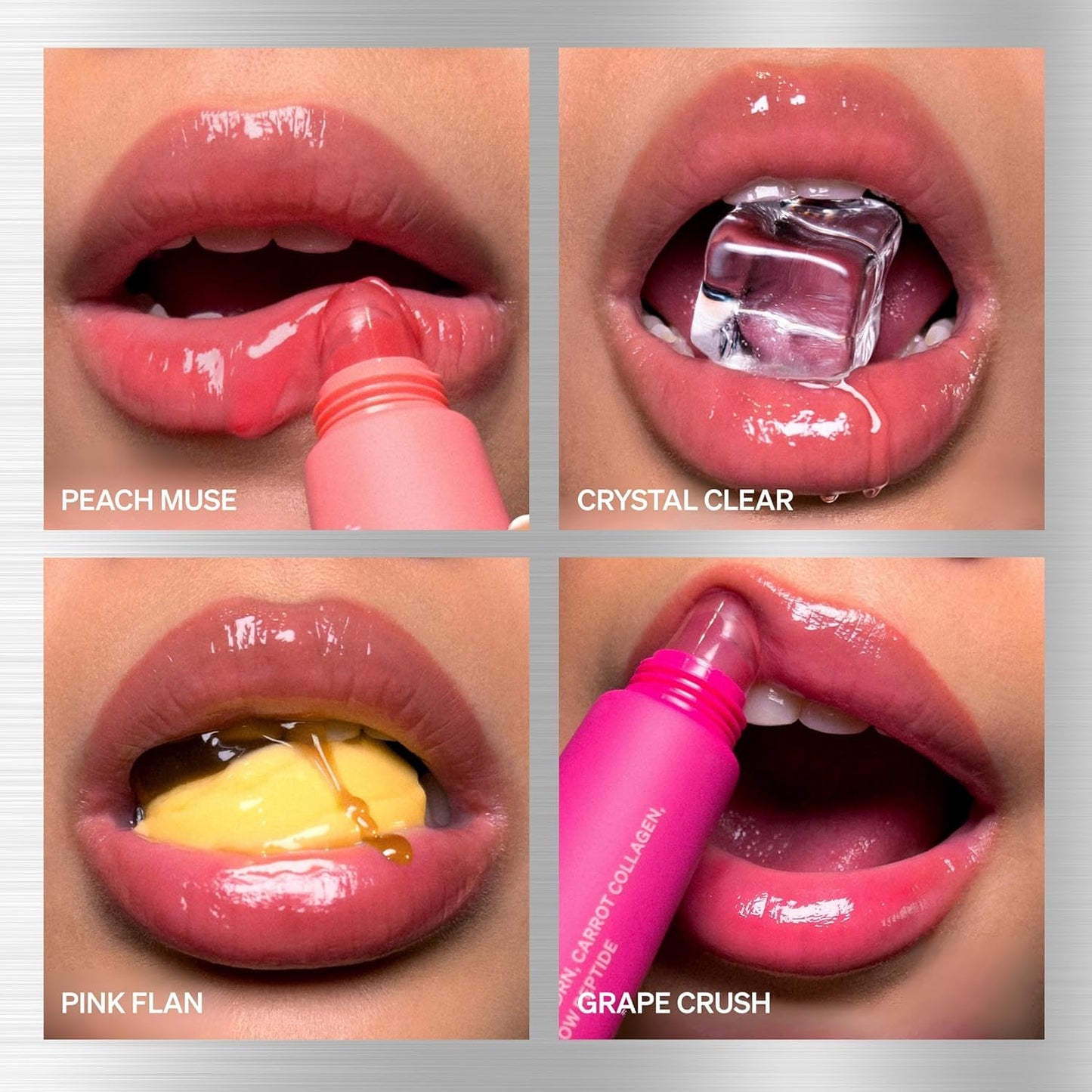 KNEMO LipLock Jelly Serum for Dry Lips, Long-Lasting, Hydrating, Plumping, Glossy Mask with Rose PDRN, Carrot Collagen, Pillow Peptide, Moisturizing Tinted Lip Balm. (Crystal Clear) - Maple Wellness Supplements