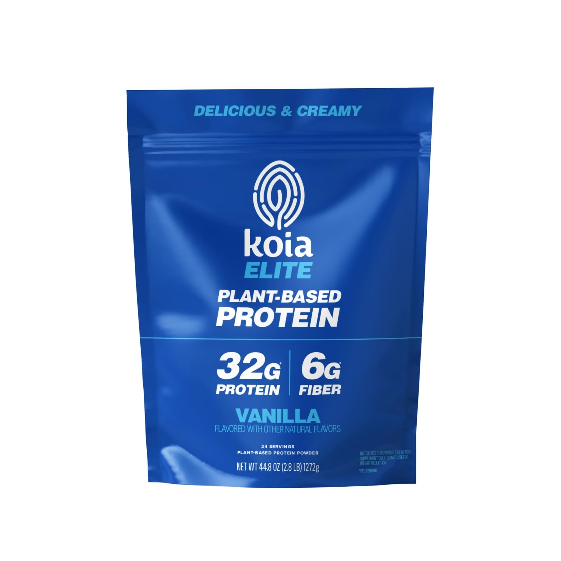 Koia Plant Based Protein Elite Powder, Vanilla, 32g Protein, 4g Sugar, 6g Prebiotic Fiber, Pre & Post Workout, 21 Vitamins & Minerals, Dairy-Free, Gluten-Free, Non-GMO, 24 Servings, 44.8 Oz - Maple Wellness Supplements