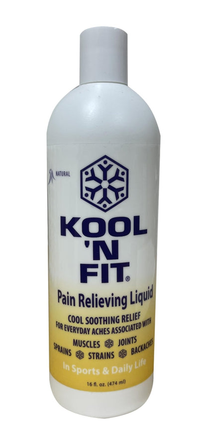Kool N Fit Pain Relief Product (16oz) - Foot, Lower Back Pain Relief, Knee Pain Relief & More, Quickly Absorbed, Non-Greasy, Non-Staining, All Natural - Maple Wellness Supplements