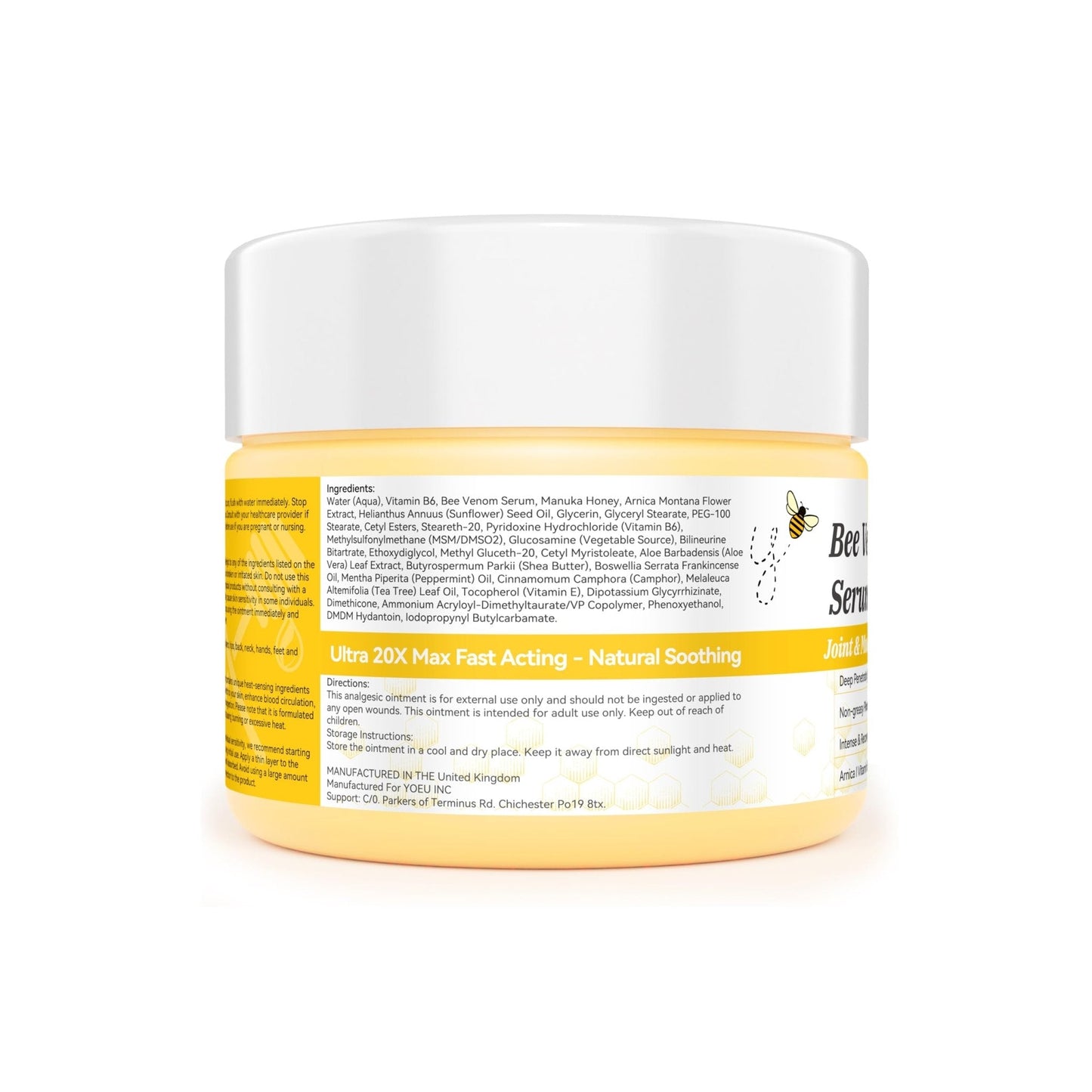 KOORPET 4 OZ 1 Pack Experience Fast Relief with Soothing for Back, Neck, Knees, and More, Bee Venom Cream Combines Arnica and Vitamin B6 for Effective, targeted Comfort. - Maple Wellness Supplements