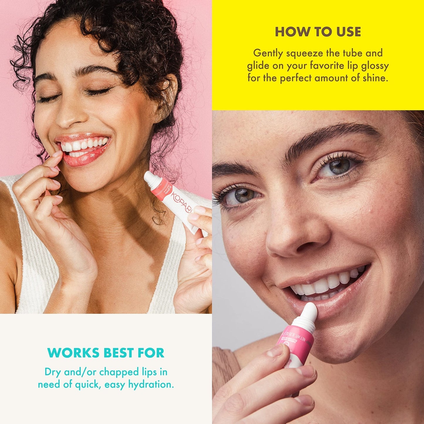 Kopari Coconut Lip Glossy | Nude Tint Birthday Suit | Vegan Hydrating Moisturizing Lip Oil Vitamin E Shea Butter Long Wear High Shine Non Sticky | Clean Plant Based Non Toxic Balm Paraben Free - Maple Wellness Supplements