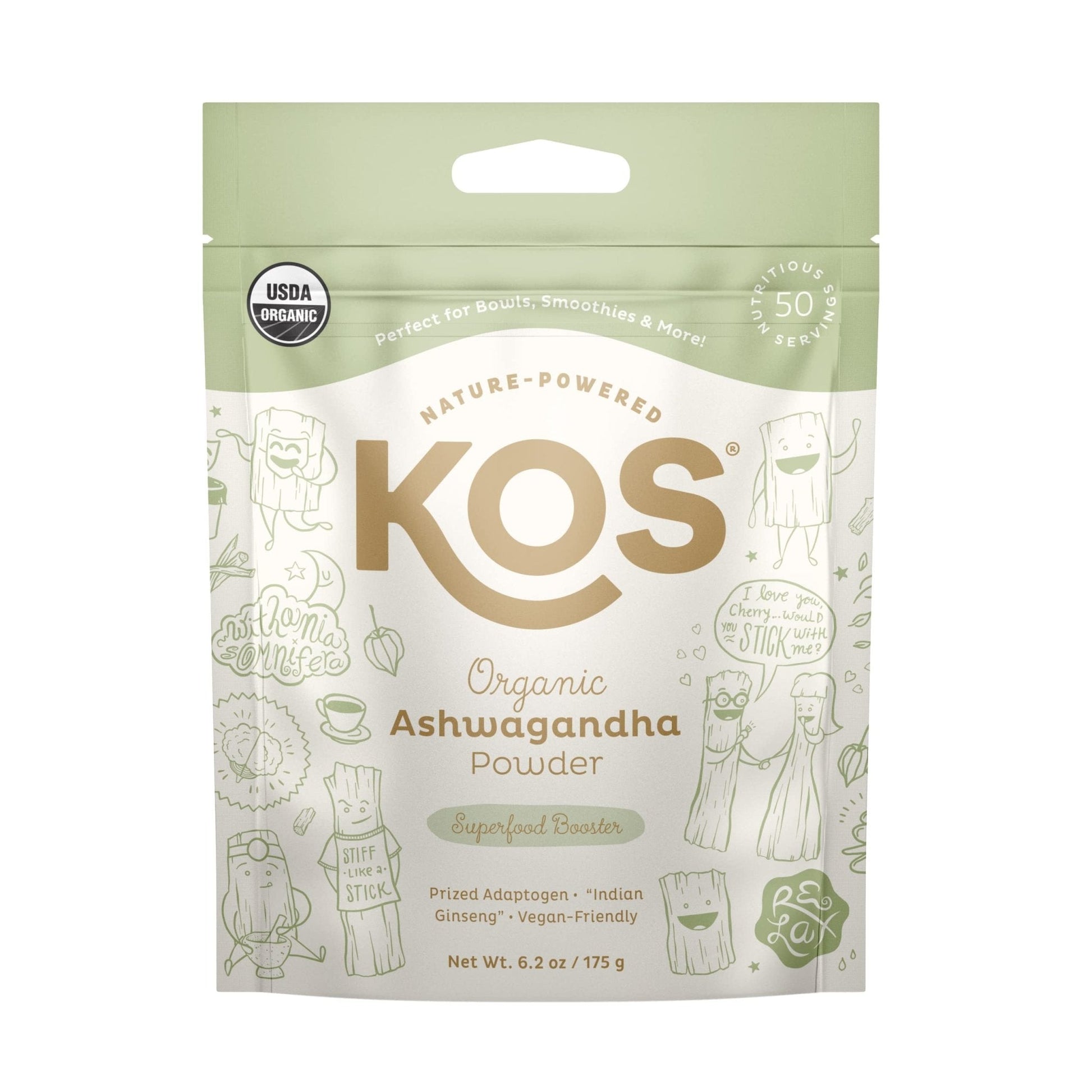 KOS Organic Ashwagandha Powder - Maple Wellness Supplements