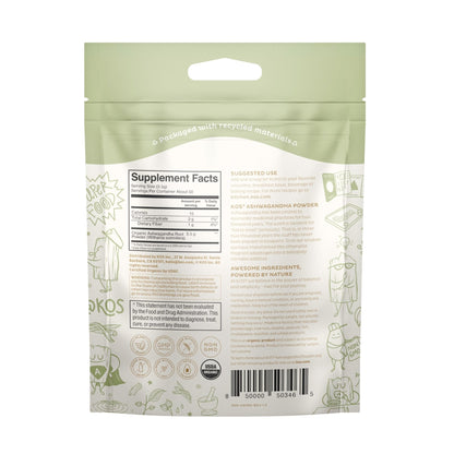 KOS Organic Ashwagandha Powder - Maple Wellness Supplements