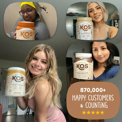 KOS Organic Plant Based Protein Powder, Chocolate Peanut Butter - Delicious Vegan Protein Powder - Keto Friendly, Gluten Free, Dairy Free & Soy Free - 15 Servings - Maple Wellness Supplements