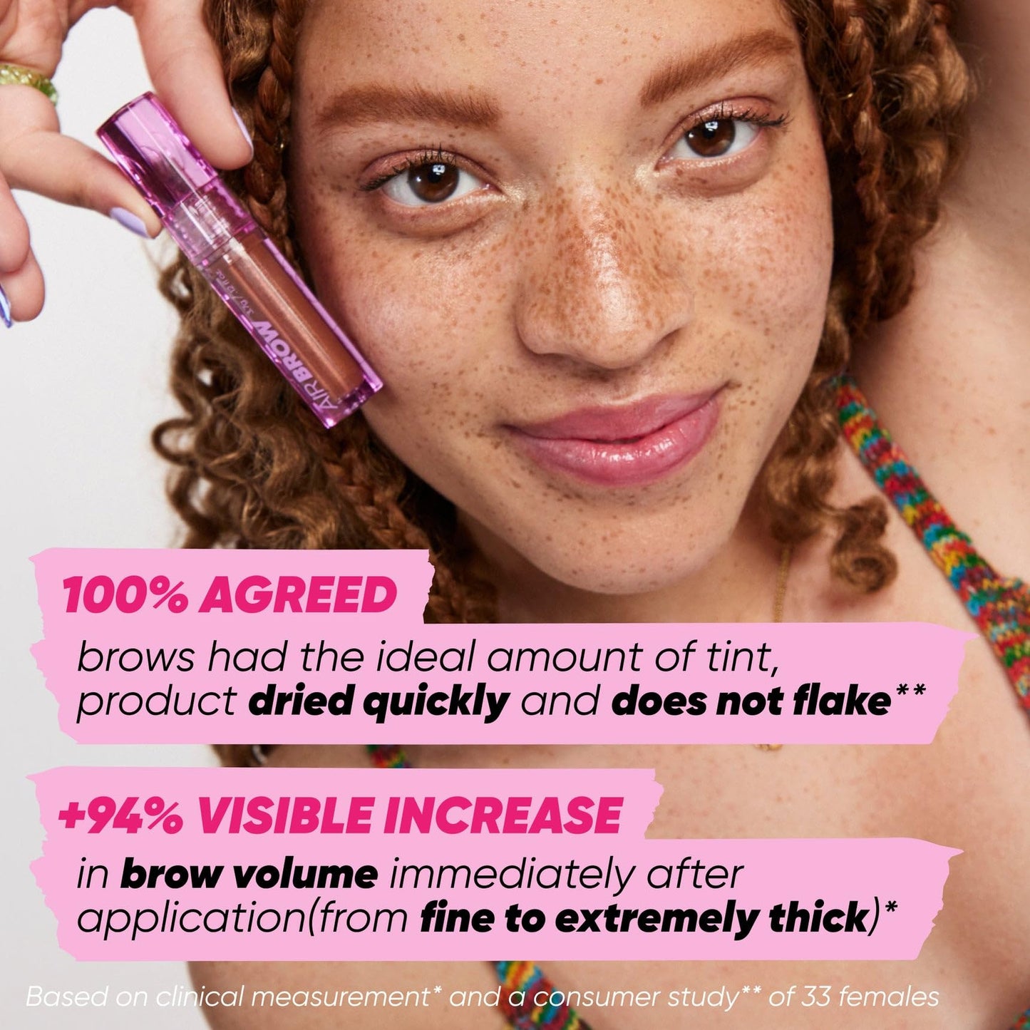 Kosas Air Brow Tinted Eyebrow Gel – Volumizing Brow Gel with Flexible Long-Lasting Hold, Medium Brown - Maple Wellness Supplements