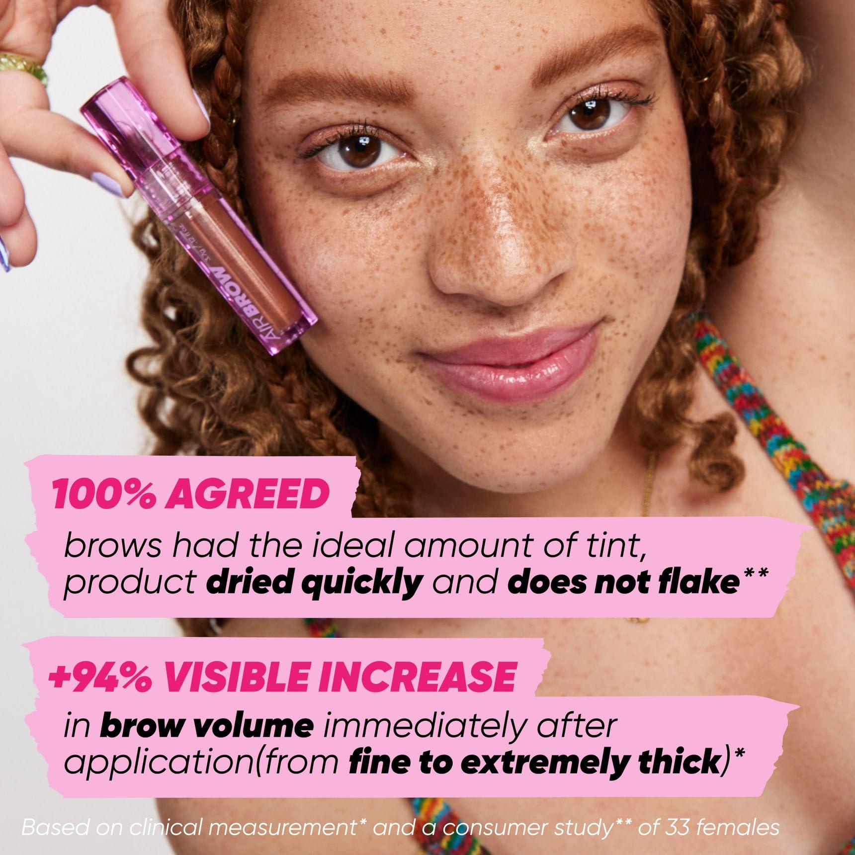 Kosas Air Brow Tinted Eyebrow Gel – Volumizing Brow Gel with Flexible Long-Lasting Hold, Medium Brown - Maple Wellness Supplements