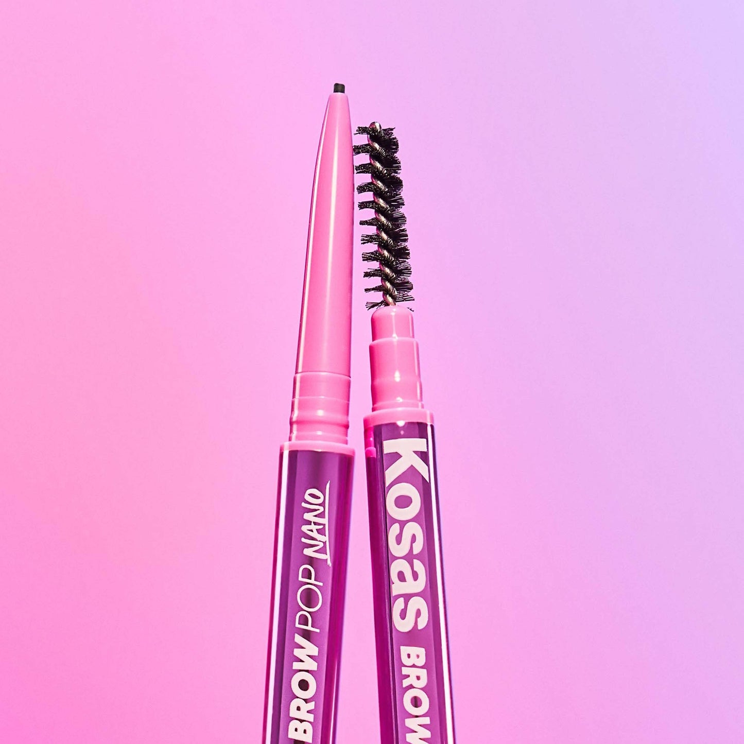 Kosas Brow Pop Nano Eyebrow Pencil – Ultra-Fine 1mm Micro Brow Pencil with Spoolie, Medium Brown - Maple Wellness Supplements