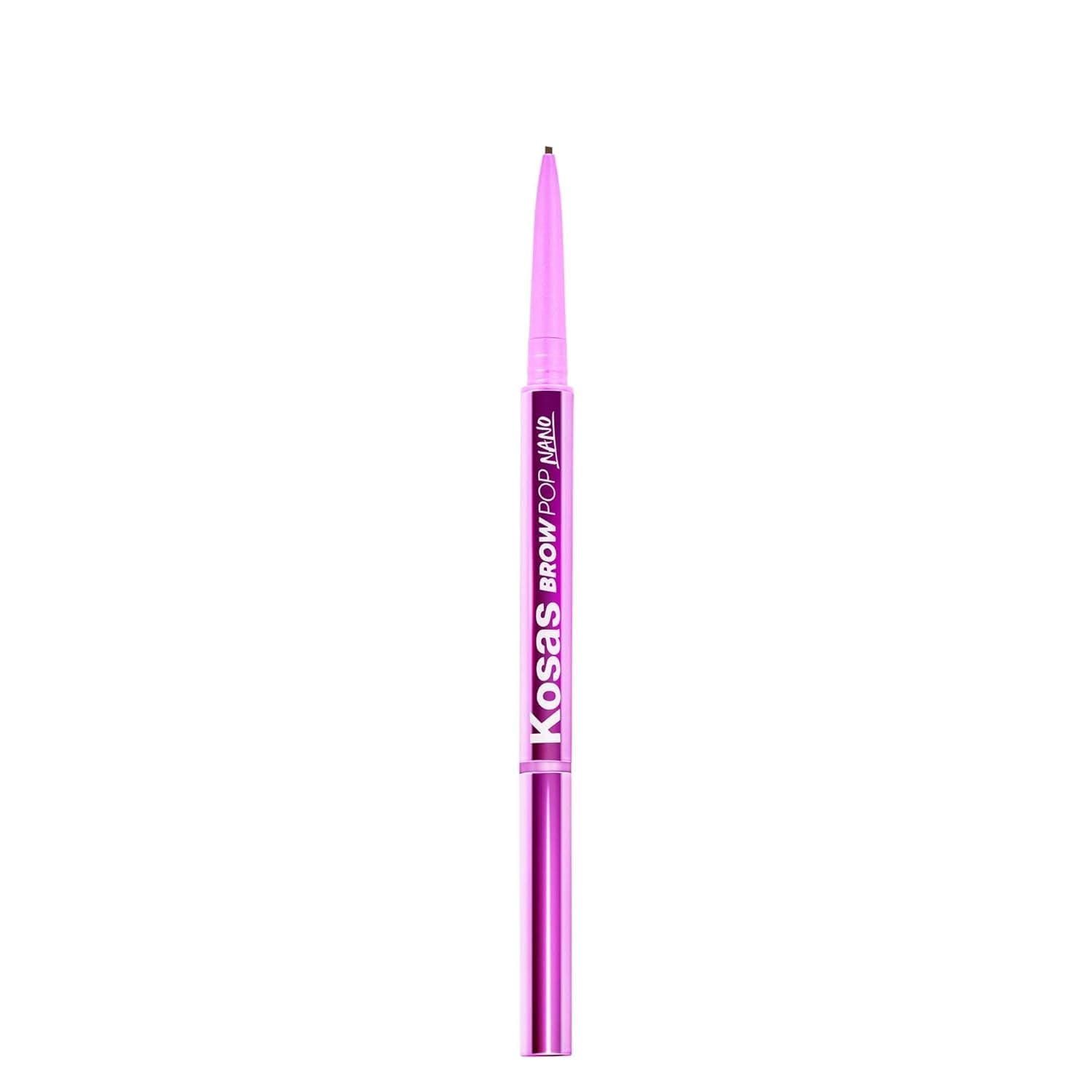 Kosas Brow Pop Nano Eyebrow Pencil – Ultra-Fine 1mm Micro Brow Pencil with Spoolie, Medium Brown - Maple Wellness Supplements