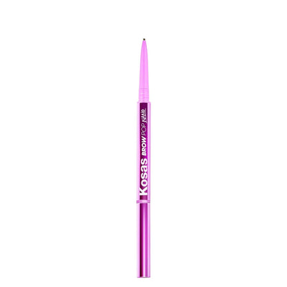 Kosas Brow Pop Nano Eyebrow Pencil – Ultra-Fine 1mm Micro Brow Pencil with Spoolie, Medium Brown - Maple Wellness Supplements