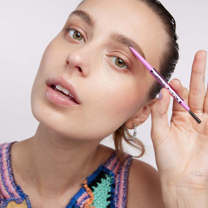 Kosas Brow Pop Nano Eyebrow Pencil – Ultra-Fine 1mm Micro Brow Pencil with Spoolie, Medium Brown - Maple Wellness Supplements