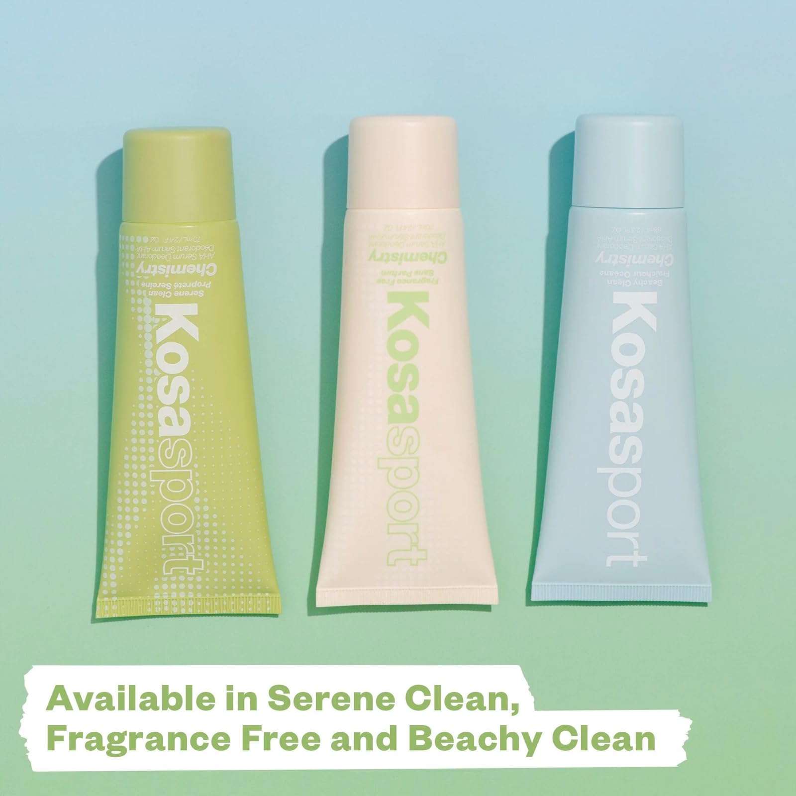 Kosas Chemistry Deodorant - Aluminium and Baking Soda Free + BO-Fighting AHA Serum that Exfoliates, Softens, and Nourishes the Skin, (Fragrance Free) - Maple Wellness Supplements