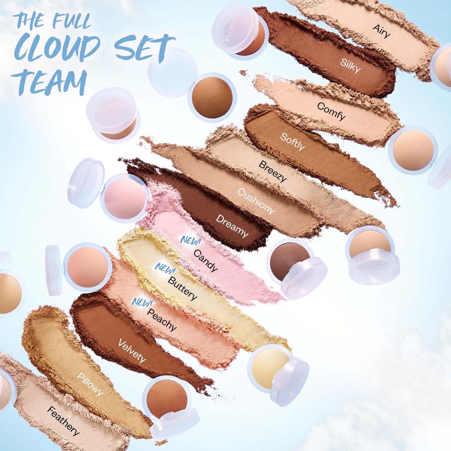 Kosas Cloud Set Pressed Setting Powder – Translucent Shine Control Face Powder, Soft Matte Finish, Comfy (Sheer Medium) - Maple Wellness Supplements