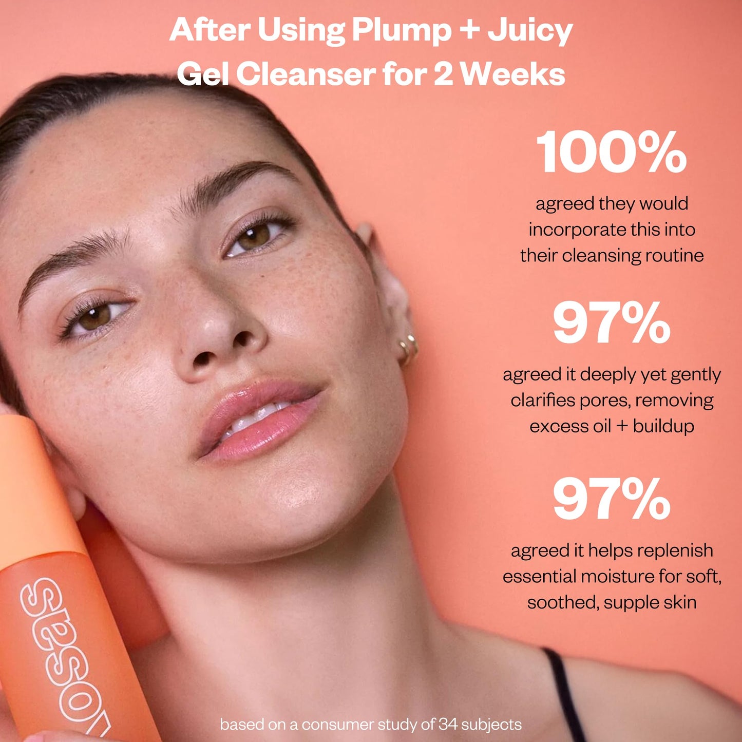 Kosas Plump + Juicy Comfy Clean Gel Cleanser –Hydrating Face Wash for All Skin Types, Deep Clean & Moisturize, Soap & Sulfate Free, with Hyaluronic Acid, Panthenol & Beta Glucan - Maple Wellness Supplements