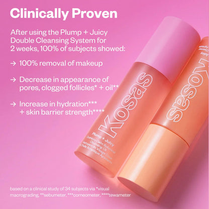 Kosas Plump + Juicy Comfy Clean Gel Cleanser –Hydrating Face Wash for All Skin Types, Deep Clean & Moisturize, Soap & Sulfate Free, with Hyaluronic Acid, Panthenol & Beta Glucan - Maple Wellness Supplements