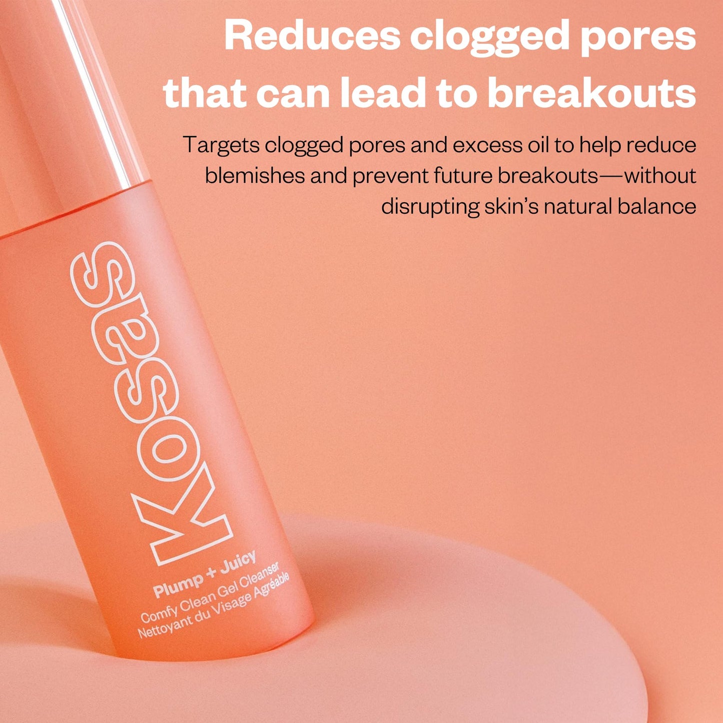 Kosas Plump + Juicy Comfy Clean Gel Cleanser –Hydrating Face Wash for All Skin Types, Deep Clean & Moisturize, Soap & Sulfate Free, with Hyaluronic Acid, Panthenol & Beta Glucan - Maple Wellness Supplements