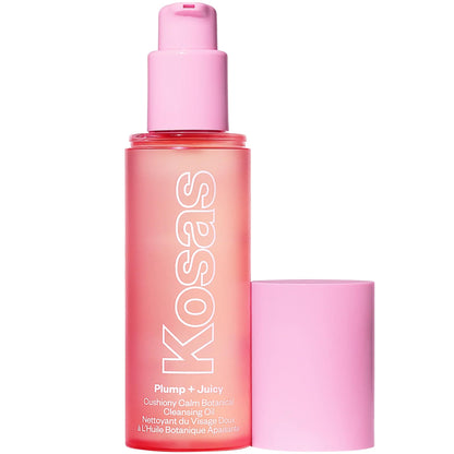 Kosas Plump + Juicy Cushiony Calm Botanical Cleansing Oil – Hydrating Makeup Remover for Sensitive Skin, Non-Greasy Oil Cleanser with Ceramides & Squalane for Soft, Soothed Skin - Maple Wellness Supplements