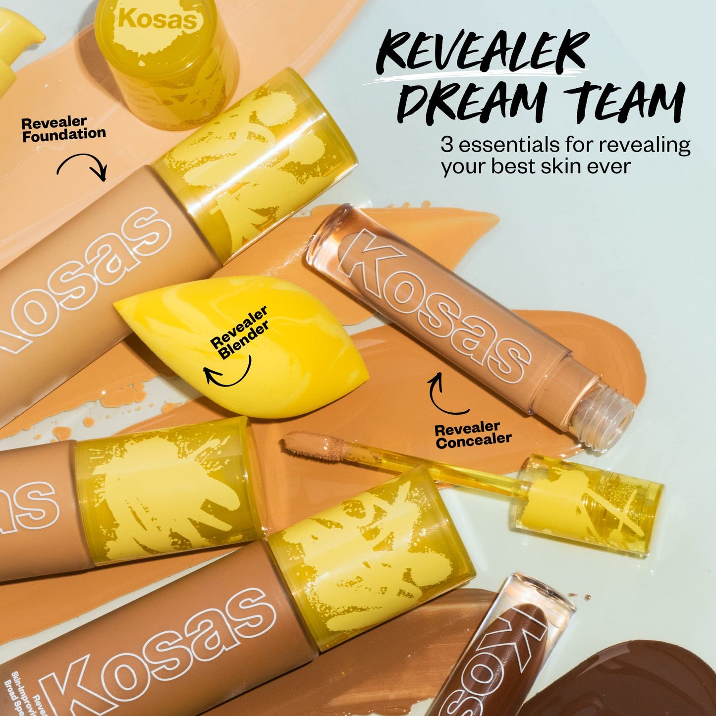 Kosas Revealer Liquid Foundation SPF 25 – Medium Buildable Coverage, Hydrating Natural Glow Finish, Medium Neutral 220 - Maple Wellness Supplements