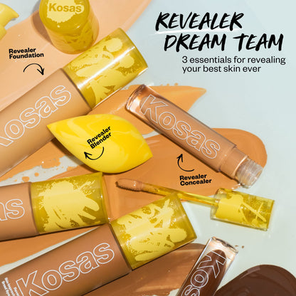 Kosas Revealer Liquid Foundation SPF 25 – Medium Buildable Coverage, Hydrating Natural Glow Finish, Medium Neutral 220 - Maple Wellness Supplements