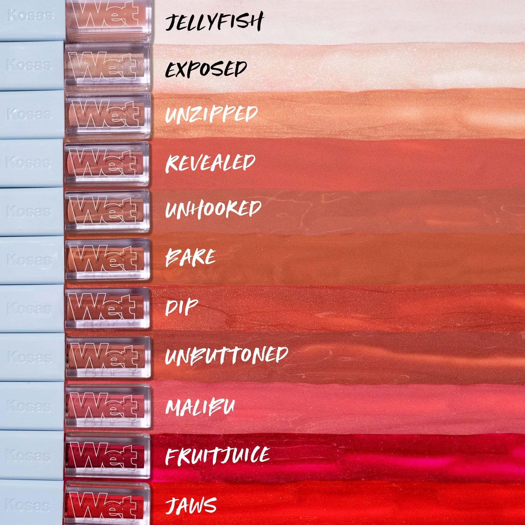 Kosas Wet Lip Oil Gloss - Hydrating Lip Plumping Treatment with Hyaluronic Acid & Peptides, Non-Sticky Finish (Unbuttoned) - Maple Wellness Supplements