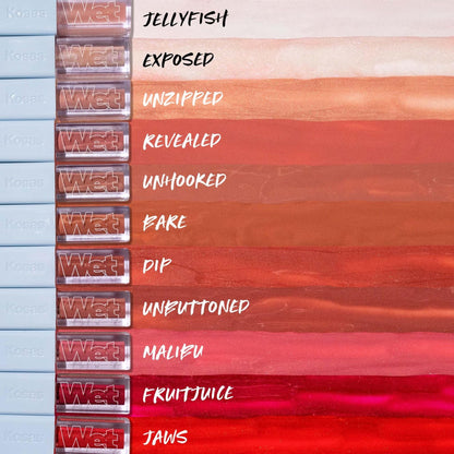 Kosas Wet Lip Oil Gloss - Hydrating Lip Plumping Treatment with Hyaluronic Acid & Peptides, Non-Sticky Finish (Unbuttoned) - Maple Wellness Supplements