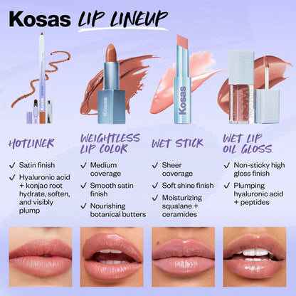 Kosas Wet Lip Oil Gloss| Juicy, Plumping Treatment, (Revealed) - Maple Wellness Supplements