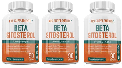 KRK SUPPLEMENTS Bundle Combo for 3 Total Bottles of Beta Sitosterol 800mg - Maple Wellness Supplements