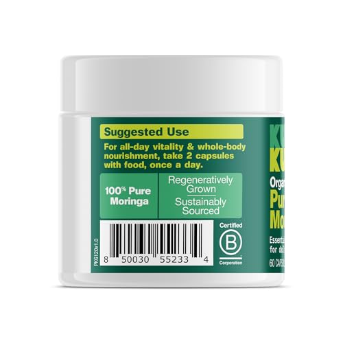 KULI KULI Organic Pure Moringa Capsules, 60 CT - Maple Wellness Supplements