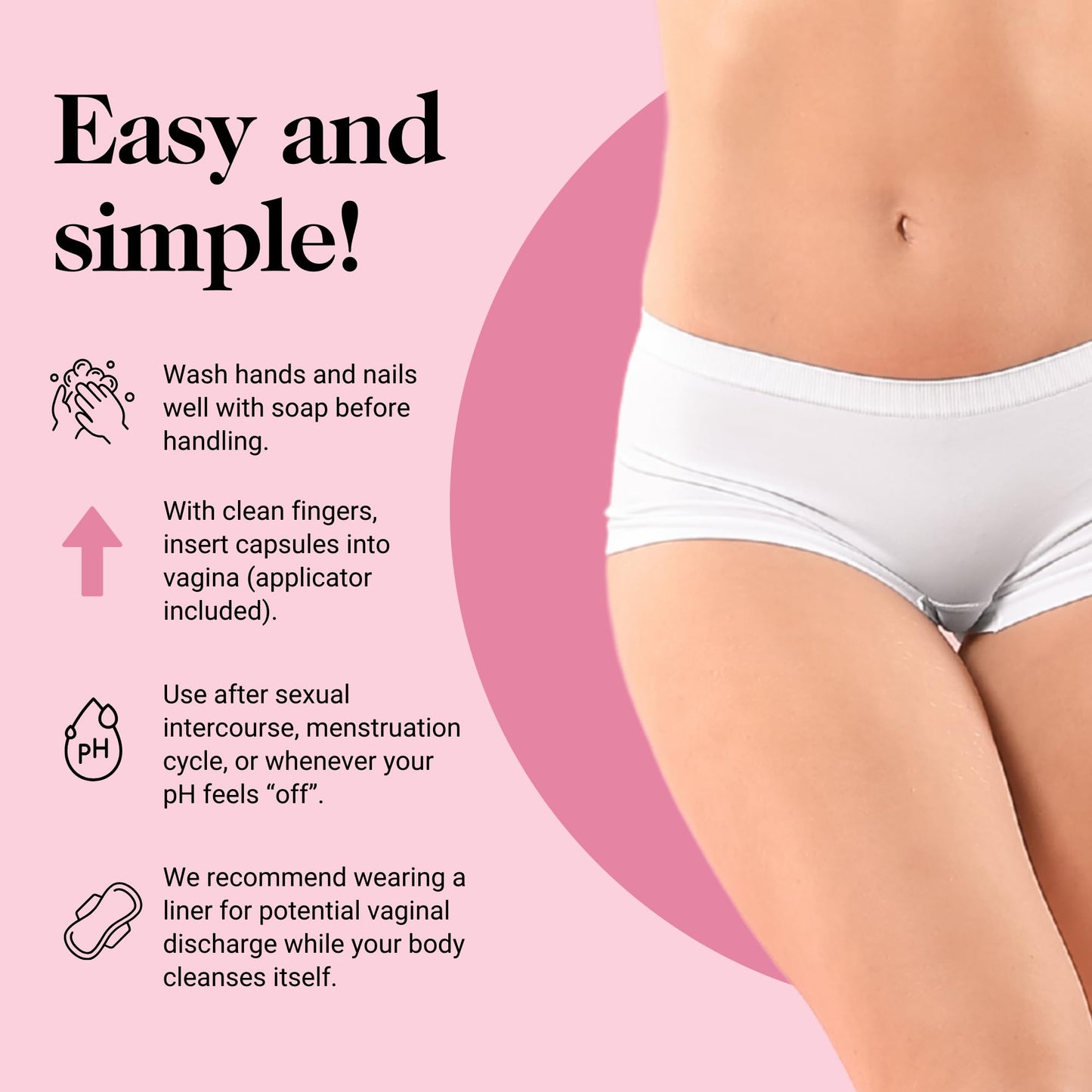 Kushae Boric Acid Suppositories + Rapid Relief, All Natural Female Suppositories with Probiotics & Aloe Vera, Relieves Discomfort & Balances pH Level Bottle Only 21 Capsules - Maple Wellness Supplements