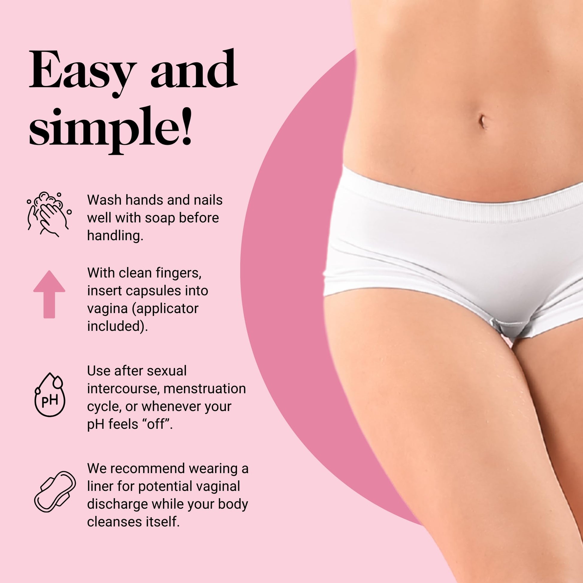 Kushae Boric Acid Suppositories + Rapid Relief, All Natural Female Suppositories with Probiotics & Aloe Vera, Relieves Discomfort & Balances pH Level Bottle Only 21 Capsules - Maple Wellness Supplements