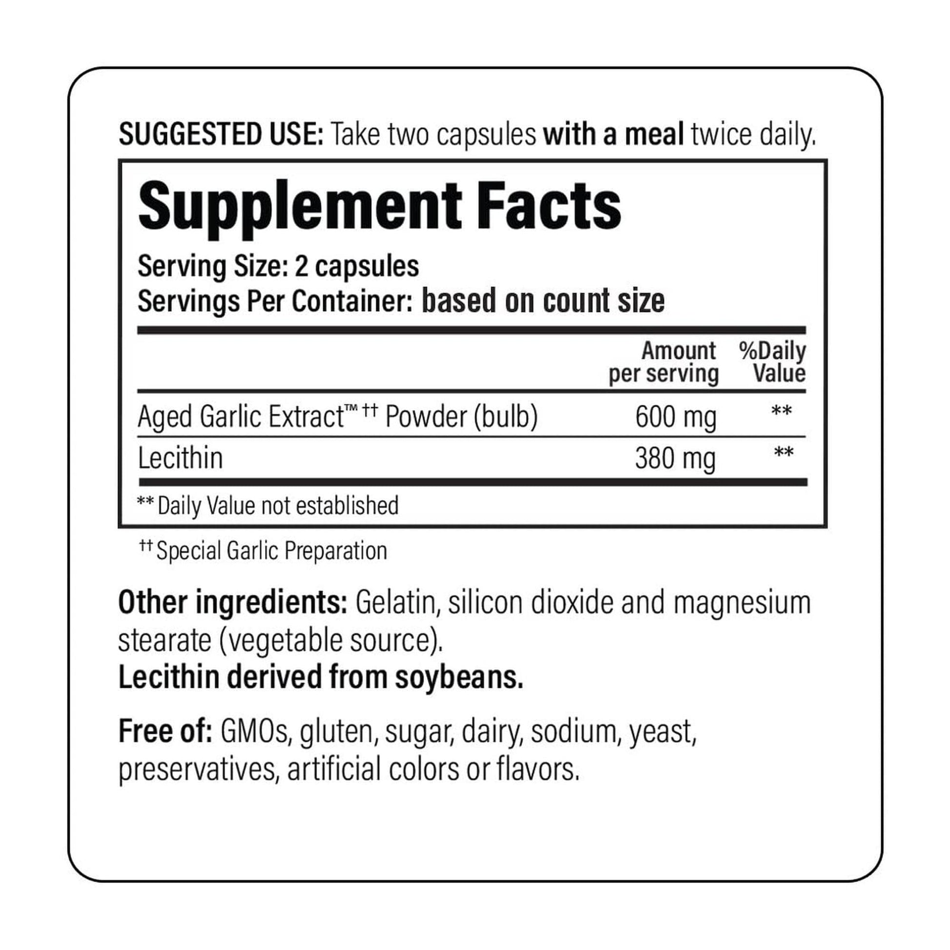 Kyolic Aged Garlic Extract Formula 104, Cholesterol Health*, 300 Capsules - Maple Wellness Supplements
