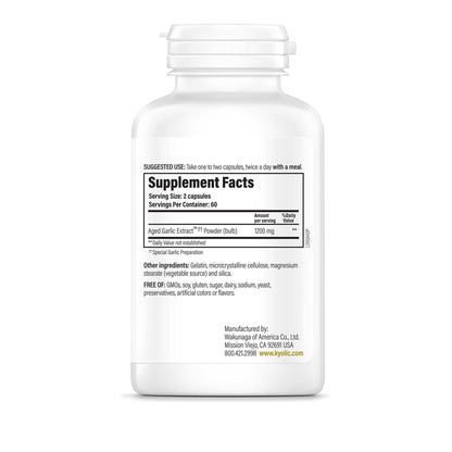 Kyolic Aged Garlic Extract Formula 200, Cardiovascular & Immune*, Reserve, 120 Capsules - Maple Wellness Supplements