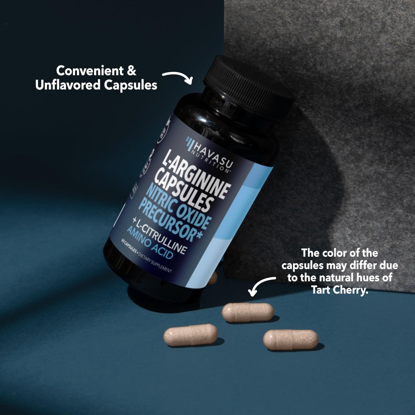 L-Arginine Capsules with L-Citrulline - Nitric Oxide Supplement - L Arginine and L Citrulline Blend - 120 Count - Vegan, Non-GMO Capsules for Performance - Maple Wellness Supplements